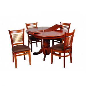 Lotus 5 Piece Round Dining Setting with Extension 1060-1460D